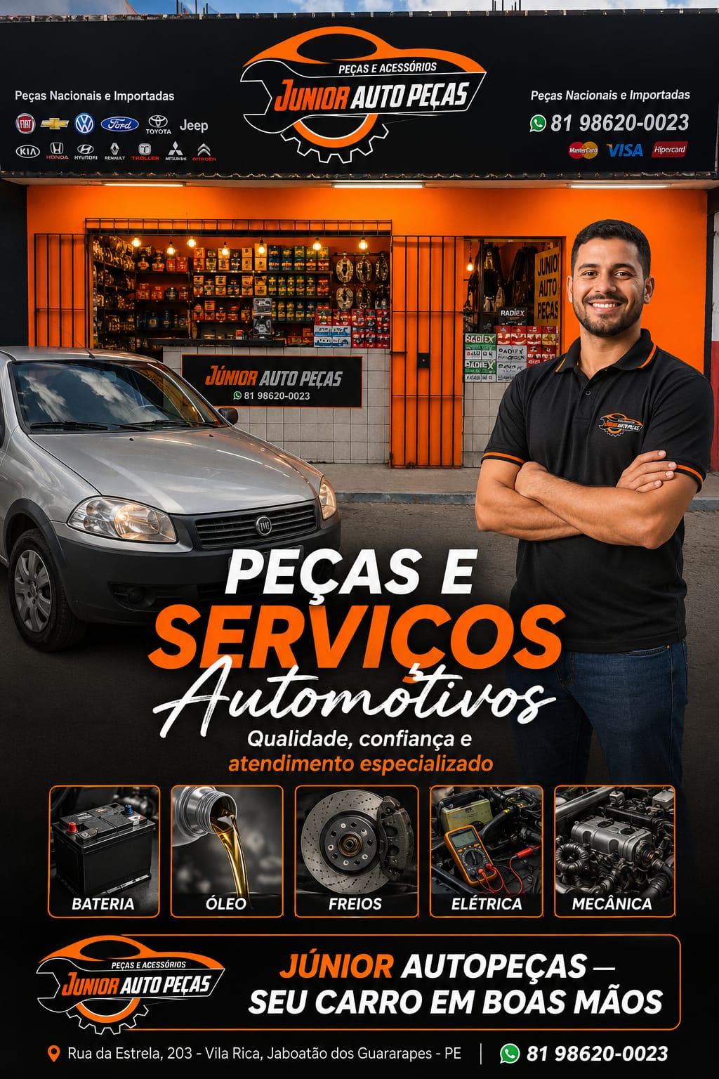 Júnior Auto Peças — peças e serviços automotivos